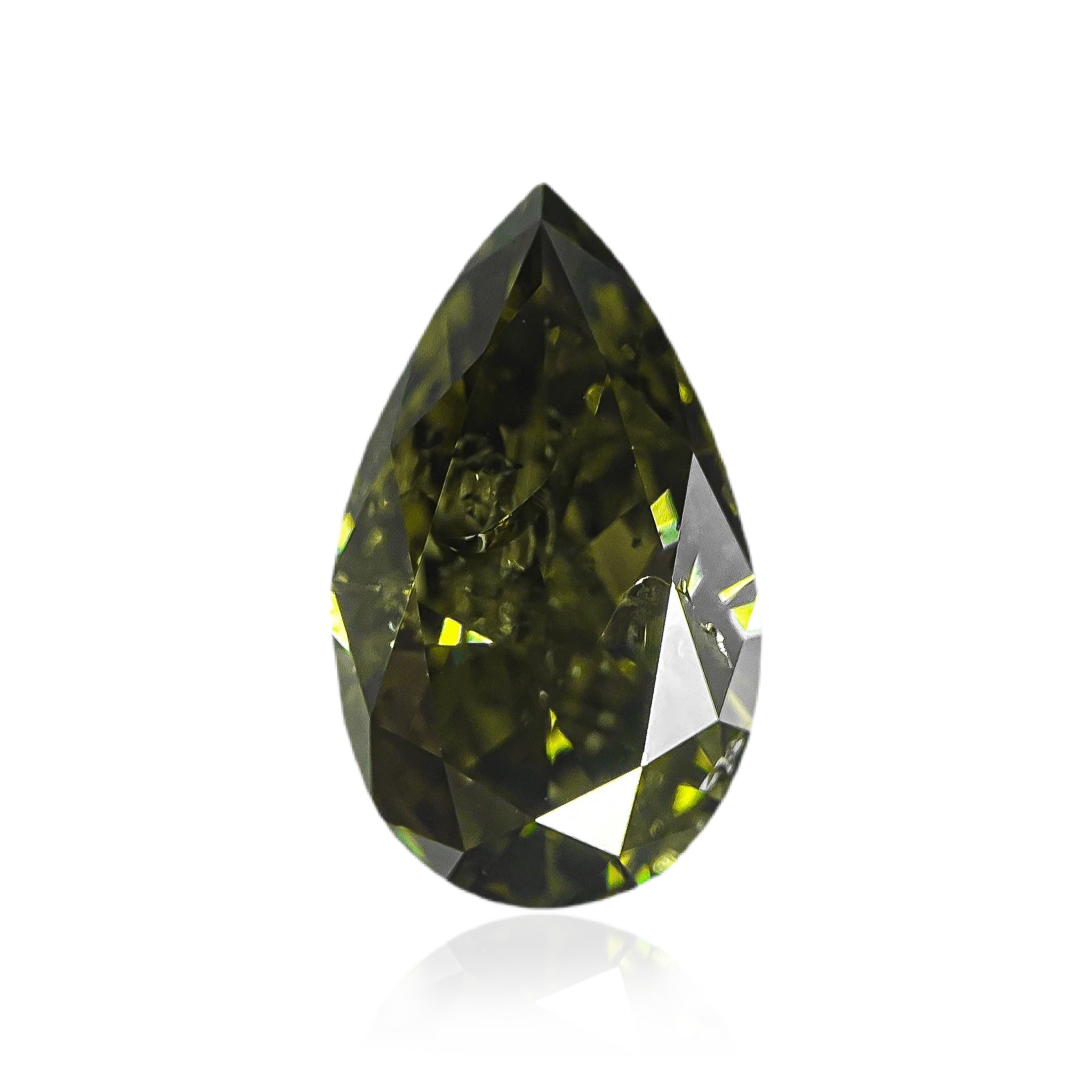 1.06 carat, fancy dark gray-yellowish green 